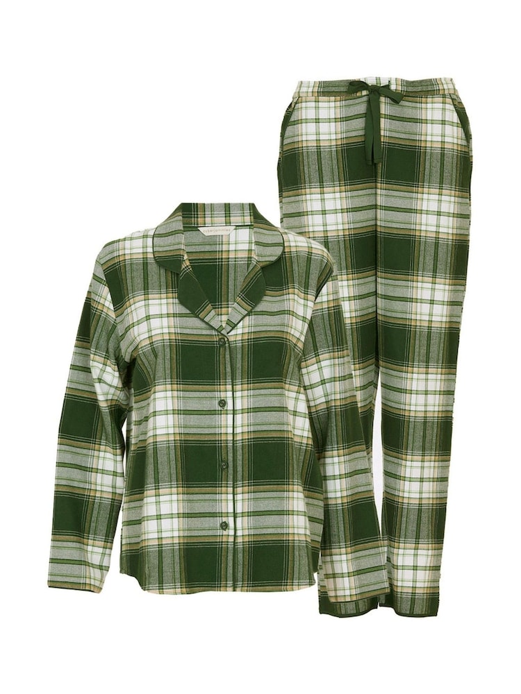 Cyberjammies Green Long Sleeved Check Pyjamas Set - Image 4 of 4