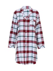 Cyberjammies Red Long Sleeve Check Nightshirt - Image 4 of 4