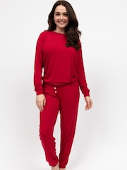 Cyberjammies Red Slouch Jersey Pyjamas Set - Image 1 of 4