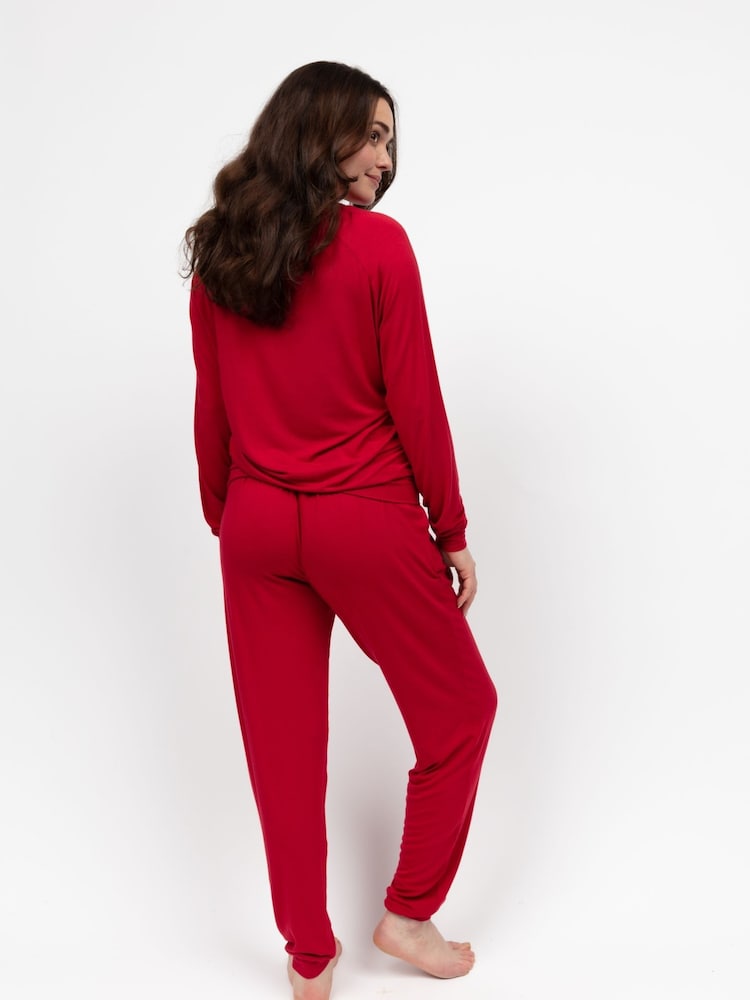 Cyberjammies Red Slouch Jersey Pyjamas Set - Image 2 of 4
