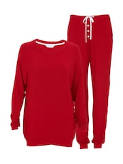 Cyberjammies Red Slouch Jersey Pyjamas Set - Image 4 of 4