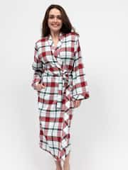 Cyberjammies Red Long Check Dressing Gown - Image 1 of 3
