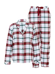 Cyberjammies Red Long Sleeved Check Pyjamas Set - Image 4 of 4