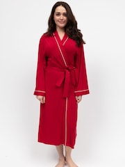 Cyberjammies Red Long Jersey Dressing Gown - Image 1 of 3