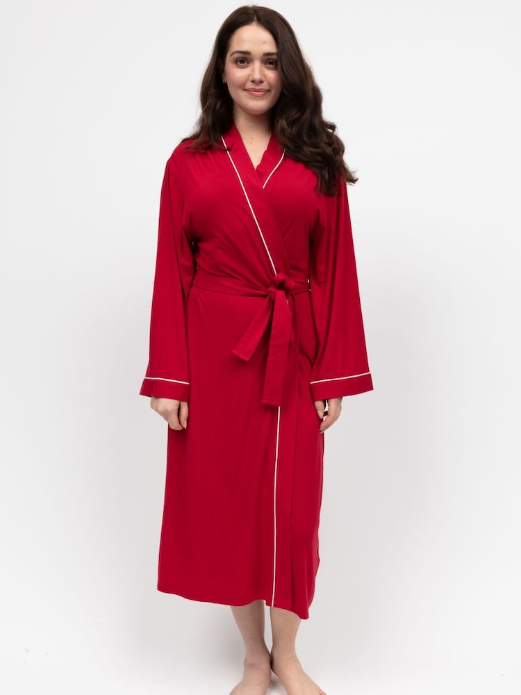 Cyberjammies Red Long Jersey Dressing Gown - Image 1 of 3
