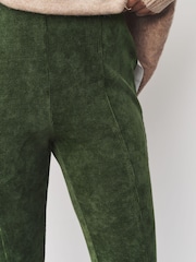 Khaki Green Cord Leggings - Image 5 of 8