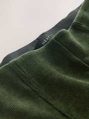 Khaki Green Cord Leggings - Image 7 of 8