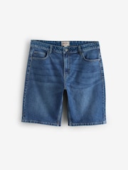 Mid Blue Denim Knee Lengh Shorts - Image 1 of 1