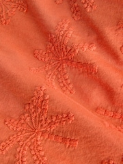 Orange Embroidered Wide Leg Trousers - Image 8 of 8
