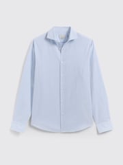 MOSS Blue Light Seersucker Stripe Shirt - Image 4 of 4