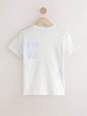 White Graphic Essential Pure Cotton Short Sleeve Crew Neck T-Shirt - Image 2 of 4
