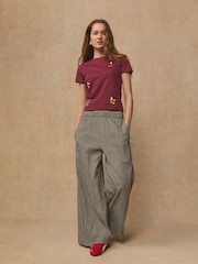 Burgundy Red License Mickey Mouse Graphic Crew Neck T-Shirt - Image 2 of 8