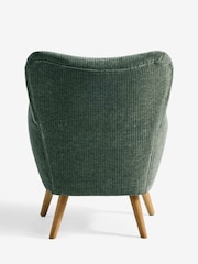 Relaxed Chenille Cord Forest Green Wilson Highback Armchair - Image 8 of 9