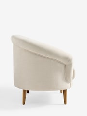 Relaxed Linen Look Pebble Natural Digby Accent Chair - Image 7 of 9