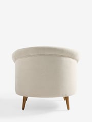 Relaxed Linen Look Pebble Natural Digby Accent Chair - Image 8 of 9