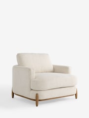 Casual Boucle Light Natural Ellison Snuggle Chair - Image 6 of 10