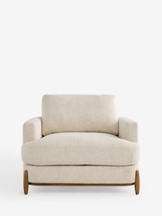 Casual Boucle Light Natural Ellison Snuggle Chair - Image 7 of 10