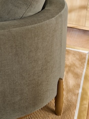 Fine Chenille Sage Green Ellison Snuggle Chair - Image 2 of 10