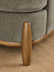 Fine Chenille Sage Green Ellison Snuggle Chair - Image 5 of 10