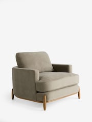 Fine Chenille Sage Green Ellison Snuggle Chair - Image 6 of 10