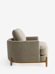 Fine Chenille Sage Green Ellison Snuggle Chair - Image 8 of 10