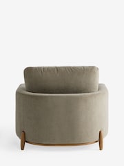 Fine Chenille Sage Green Ellison Snuggle Chair - Image 9 of 10