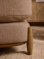 Dry Handle Boucle Rust Brown Ellison Snuggle Chair - Image 2 of 10