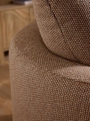 Dry Handle Boucle Rust Brown Ellison Snuggle Chair - Image 5 of 10