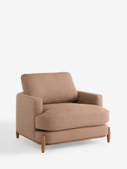 Dry Handle Boucle Rust Brown Ellison Snuggle Chair - Image 6 of 10