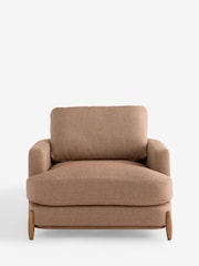 Dry Handle Boucle Rust Brown Ellison Snuggle Chair - Image 7 of 10