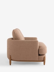 Dry Handle Boucle Rust Brown Ellison Snuggle Chair - Image 8 of 10