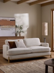 Casual Boucle Light Natural Ellison 3 Seater Sofa - Image 1 of 10