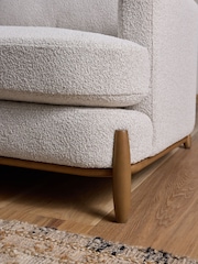 Casual Boucle Light Natural Ellison 3 Seater Sofa - Image 3 of 10