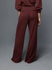 أحمر توتي - بنطلون رياضي جيرسيه برِجل واسعة فاخر - صورة 4 من 8