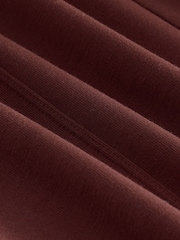 أحمر توتي - بنطلون رياضي جيرسيه برِجل واسعة فاخر - صورة 7 من 8