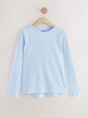 Green/Purple/Blue/Ecru/Pink 100% Cotton Long Sleeve T-Shirts 5 Pack - Image 4 of 8