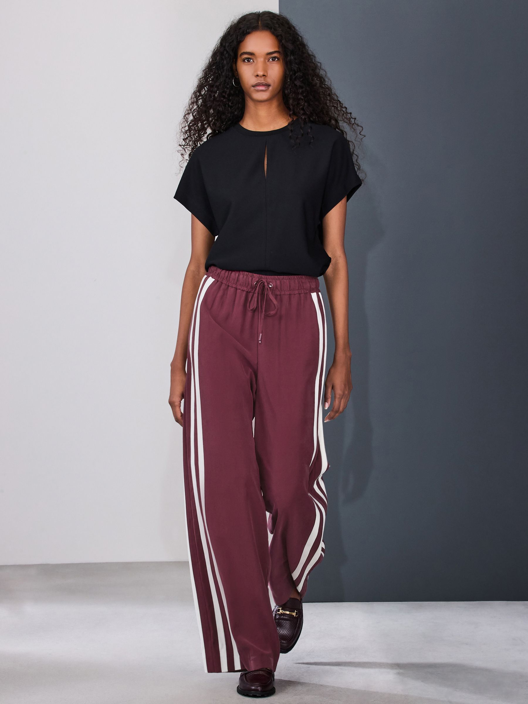 Buy Black Short Sleeve Keyhole Crew Neck Top from Next USA