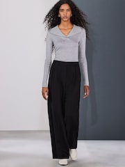 Grey Sailor Collar Long Sleeve Top - Image 2 of 8