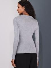 Grey Sailor Collar Long Sleeve Top - Image 4 of 8