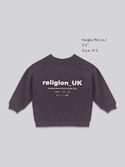 Religion Purple Oversized Sweatshirt - Image 3 of 4