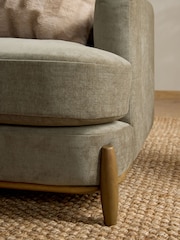 Fine Chenille Sage Green Ellison 3 Seater Sofa - Image 2 of 9