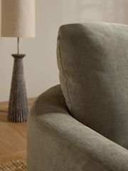 Fine Chenille Sage Green Ellison 3 Seater Sofa - Image 3 of 9