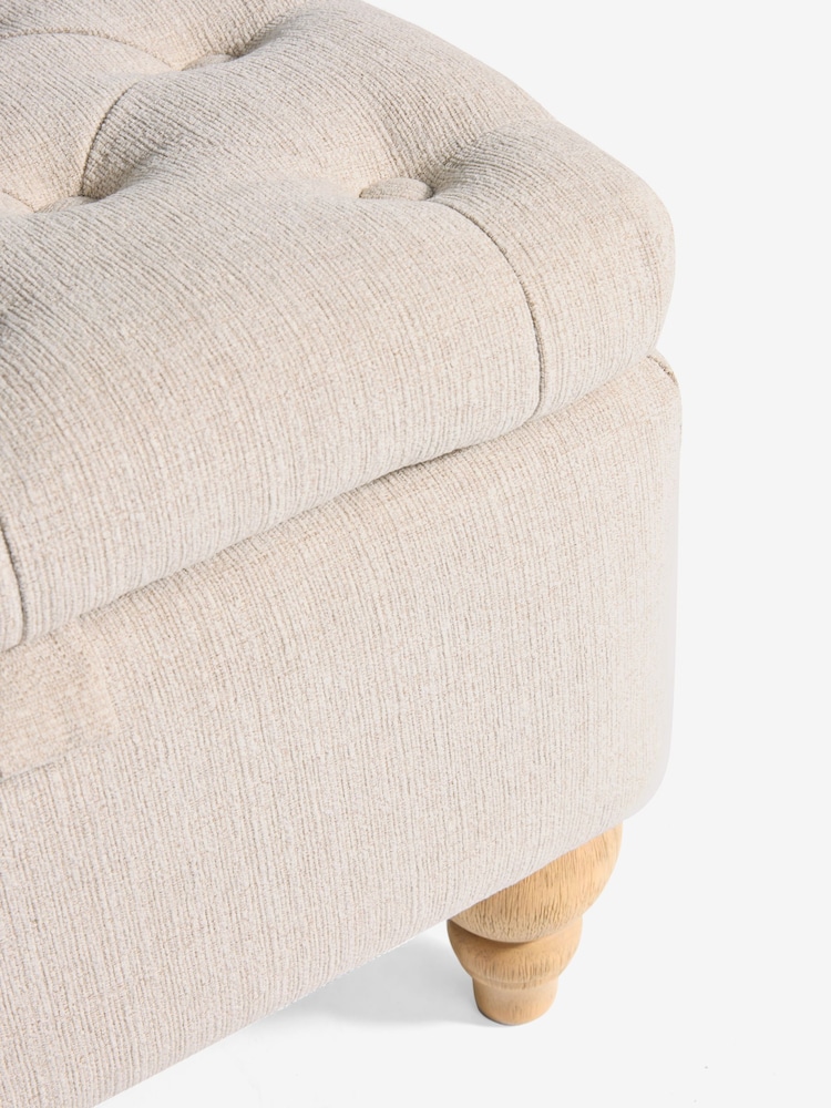 Tweedy Plain Light Natural Albury Footstool - Image 10 of 10 Tweedy Plain Light Natural Albury Footstool - Image 10 of 10