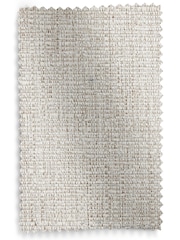 Buttoned Tweedy Plain Light Natural Albury Small Footstool - Image 11 of 11