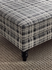 Check Chenille Black And White Sherlock Storage Coffee Table - Image 3 of 11