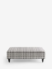 Check Chenille Black And White Sherlock Storage Coffee Table - Image 5 of 11