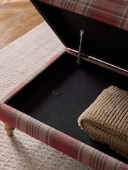 Versatile Check Nevis Red Sherlock Storage Coffee Table - Image 3 of 11