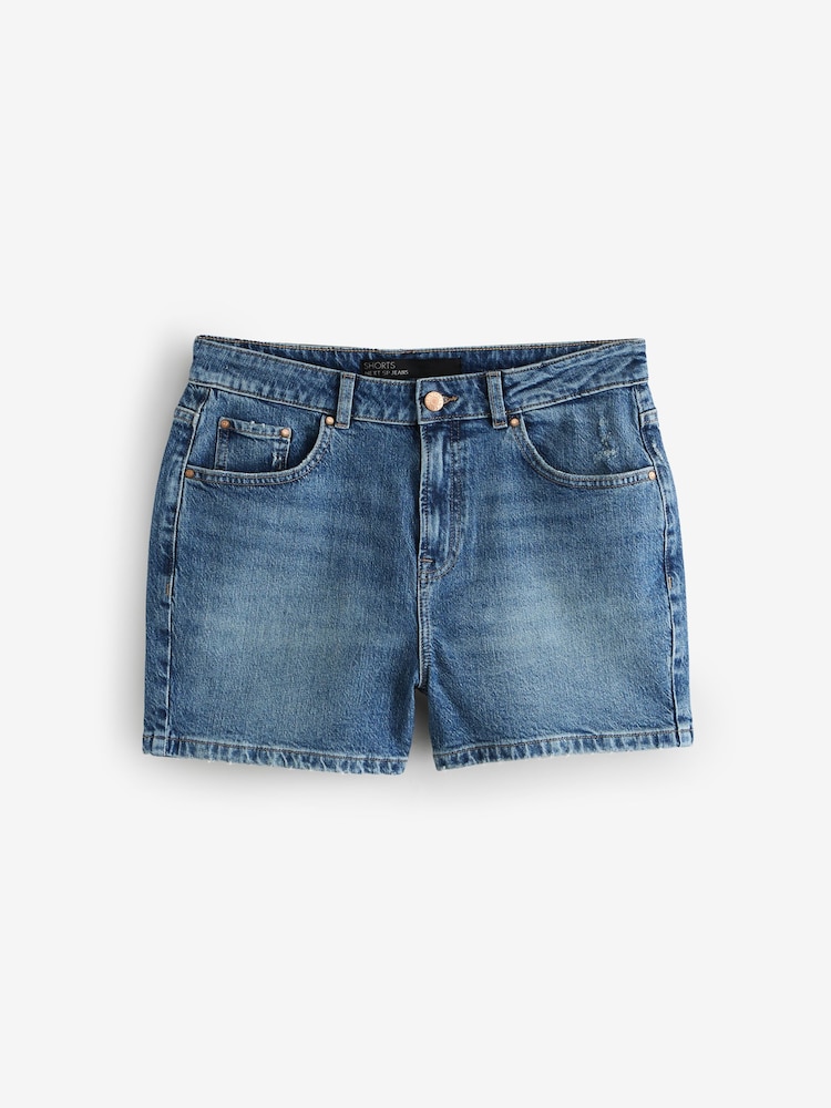 Denim Dark Blue Shorts - Image 1 of 1 Denim Dark Blue Shorts - Image 1 of 1