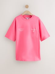 Pink Graphic Valentines Oversize Crew Neck T-Shirt - Image 5 of 8