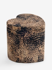 Opulent Velvet Leopard Print Valentine Storage Stool - Image 6 of 7